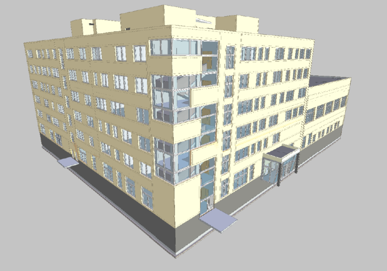 Учебный корпус медицинского колледжа со спортзалом и столовой в г. Улан-Удэ